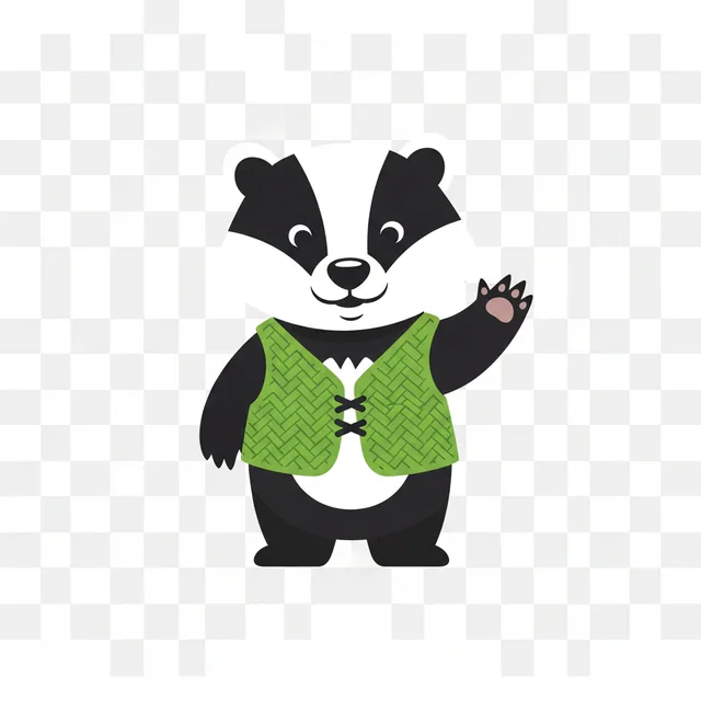 Pip, the friendly badger mascot.